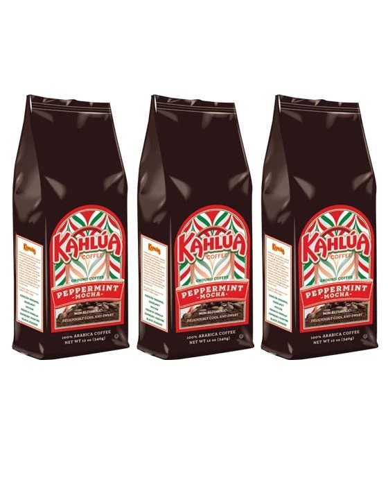 Kahlua Peppermint Mocha Gourmet Ground Coffee (3 Bags/12 Oz) 3 Kahlua Peppermint Mocha Gourmet Ground Coffee (3 Bags/12 Oz)