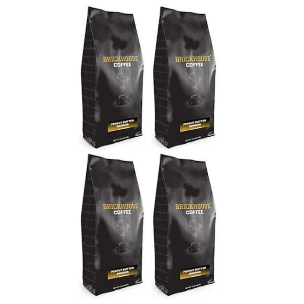 Brickhouse Ground Coffee, Peanut Butter Banana, 4/12 Oz Bags 3 Brickhouse Ground Coffee, Peanut Butter Banana, 4/12 Oz Bags