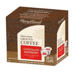 Harry & David Chocolate Raspberry Single Serve Cups, 4/18 Count -Miscela d'Oro Sales harry david chocolate raspberry single serve cups 1 box 1
