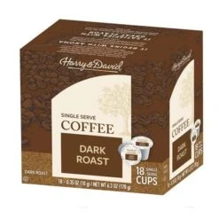 Harry & David Dark Roast Single Serve Cups, 2/18 Count 6 Harry & David Dark Roast Single Serve Cups, 2/18 Count -Miscela d'Oro Sales harry david dark roast single serve cups 1 box