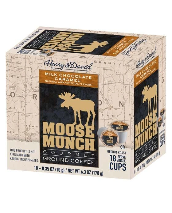Harry & David Milk Chocolate Caramel Moose Munch Single-Serve Coffee 4/18 Count 4 Harry & David Milk Chocolate Caramel Moose Munch Single-Serve Coffee 4/18 Count - Image 3