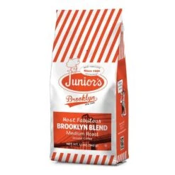Junior's Most Fabulous Brooklyn Blend, Medium Roast Ground Coffee, 2/12 Oz Bags -Miscela d'Oro Sales junior s most fabulous brooklyn blend medium roast ground coffee 12 oz bag 1