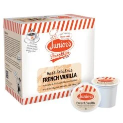 Junior's Most Fabulous French Vanilla, Medium Roast Single Single Serve 18 Ct