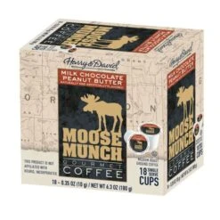 Moose Munch Northwest Blend, Chocolate Caramel, Chocolate Peanut Butter, Maple Walnut 4/18 Ct Boxes -Miscela d'Oro Sales peanutbutter2 3