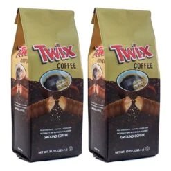 Twix Milk Chocolate, Caramel And Cookie Bars, Naturally And Artificially Flavored Ground Coffee, 2/10 Oz Bag
