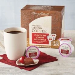 Harry & David Coffee Combo, Chocolate Cherry Decadence, Chocolate Raspberry 2/18 Ct Boxes -Miscela d'Oro Sales xxxxx 1 1